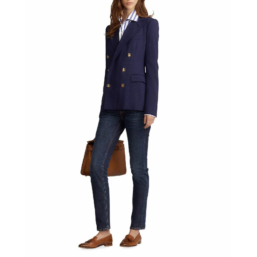 Ralph Lauren Double Breast 100Wool Blazer 12  Navy